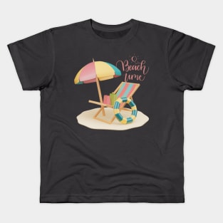 Beach Chair, Beach Umbrella, Beach Time Kids T-Shirt